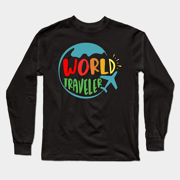 World Traveler Long Sleeve T-Shirt by Usea Studio